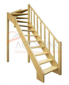 Деревянная межэтажная лестница Лес-715